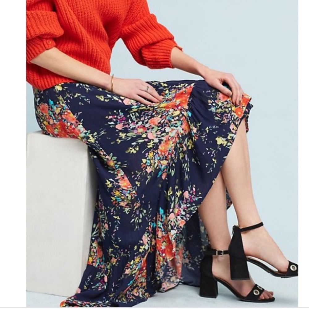 Anthropologie On The Road high-low skirt